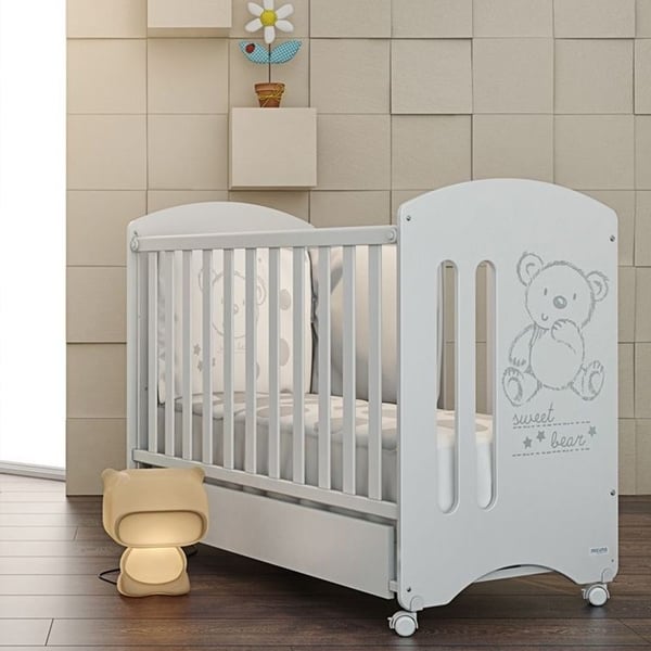 Дитяче ліжечко Micuna Sweet Bear, 120х60 см, білий (SWEET BEAR BASIC WHITE) - фото 2