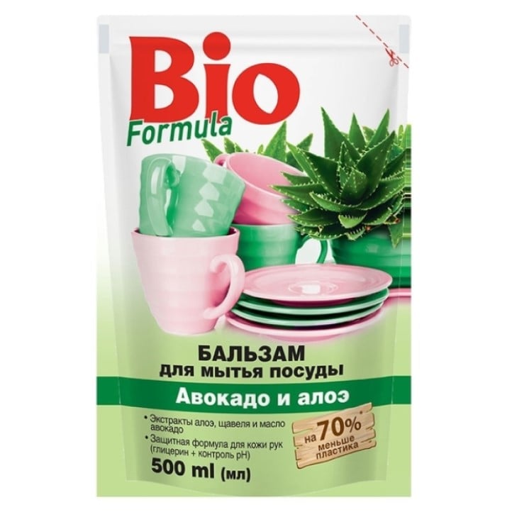Бальзам для миття посуду Bio Formula Авокадо та алое, 500 мл - фото 1