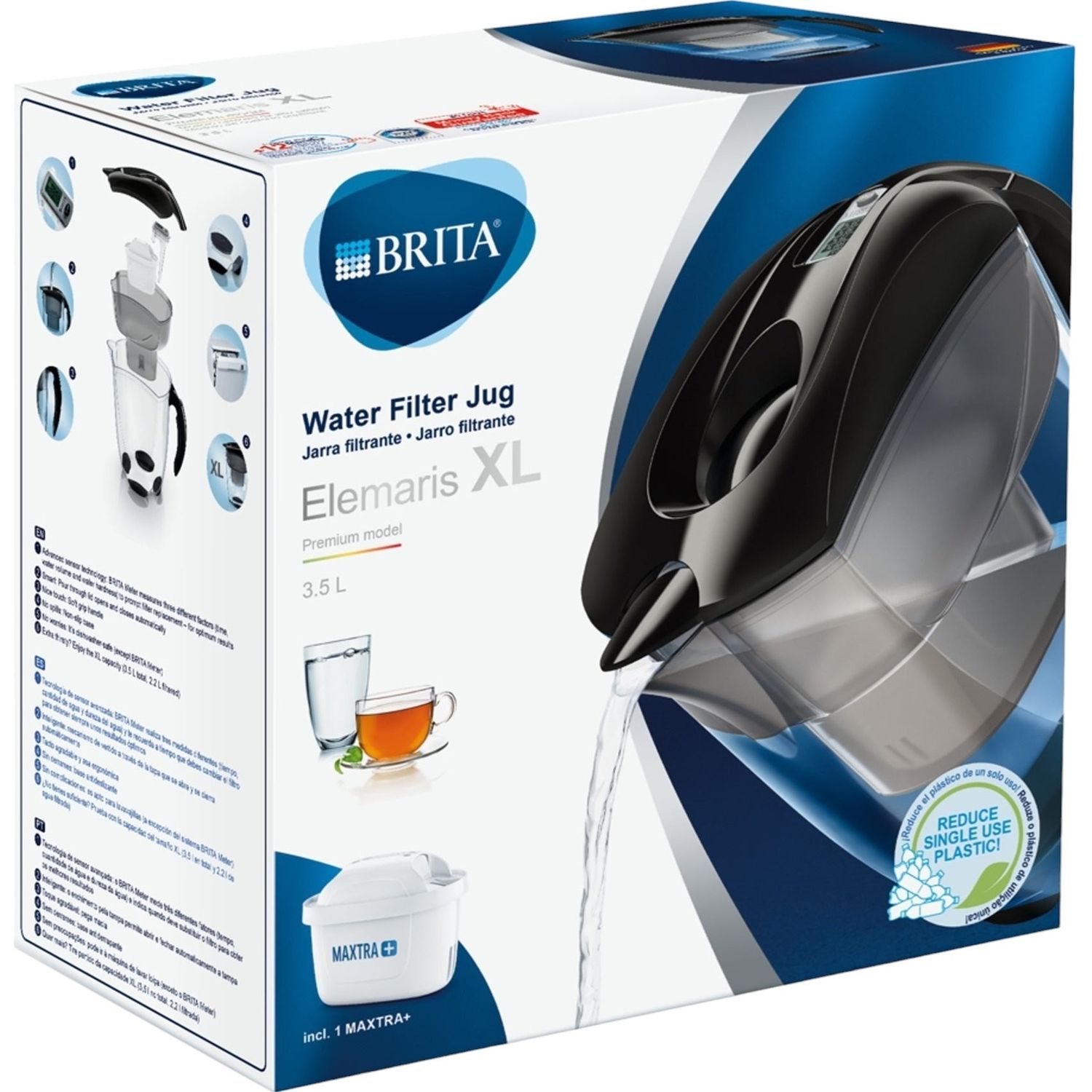 Фільтр-глечик Brita Elemaris XL Meter чорний 3.5 л (1039950) - фото 6