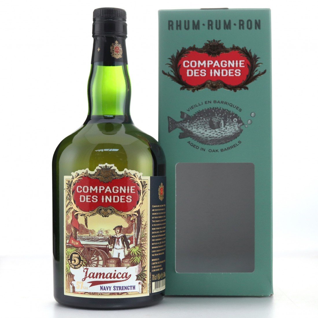 Ром Compagnie des Indes Blend Jamaica 5 yo, 57%, 0,7 л - фото 1