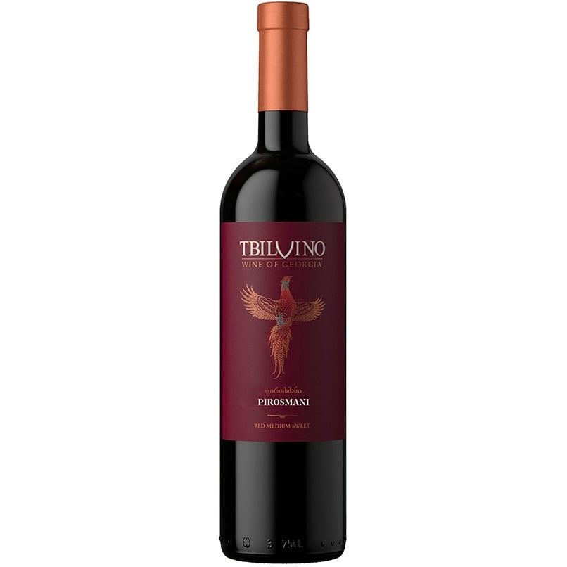 Вино Tbilvino Pirosmani, червоне, напівсолодке, 12,5%, 0,75 л - фото 1