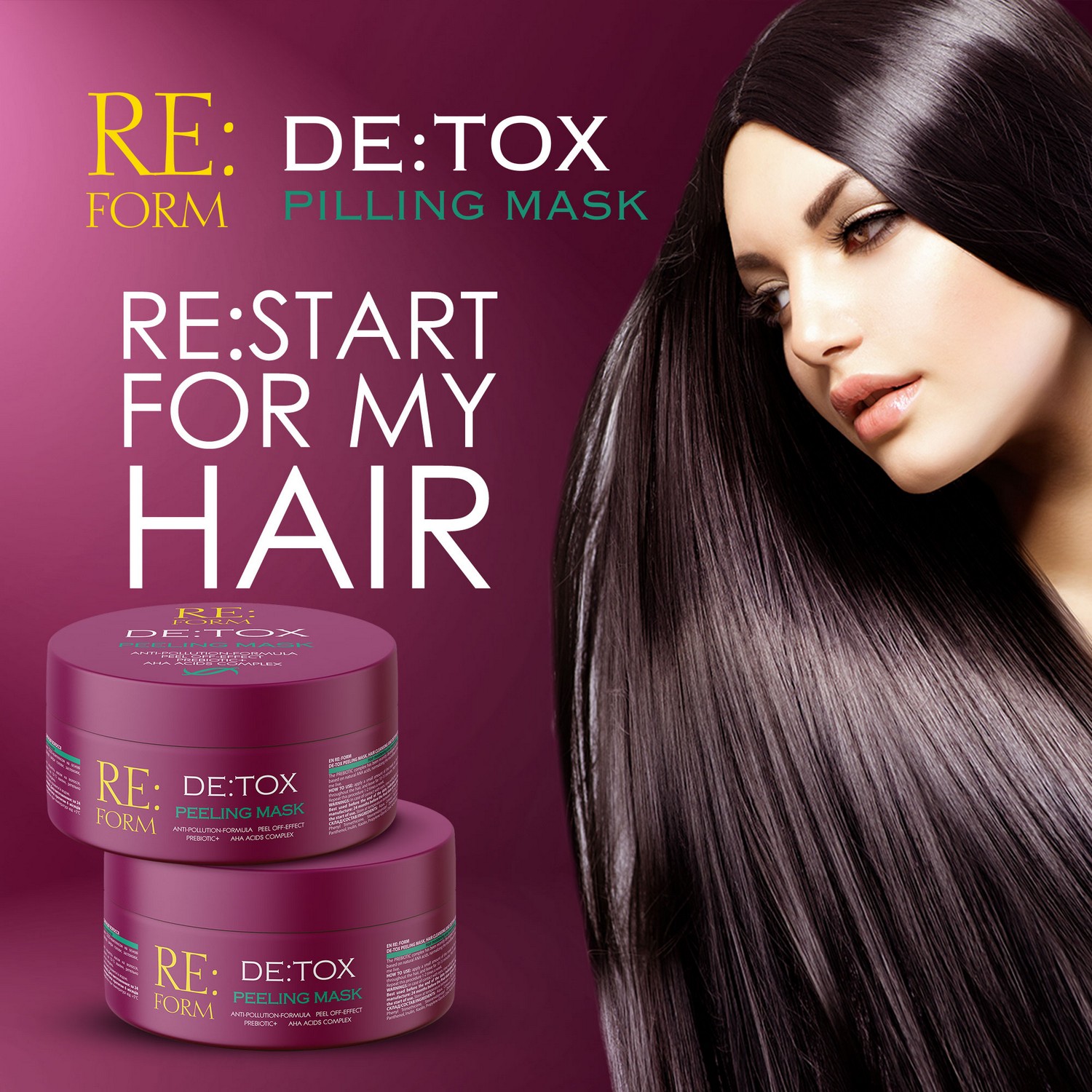Маска-пилинг Re:form De:tox Очищение и детоксикация волос, 230 мл - фото 6