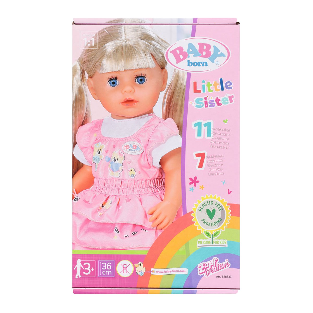 Кукла Baby Born Нежные объятия Младшая сестричка, с аксессуарами, 36 см (828533) - фото 2