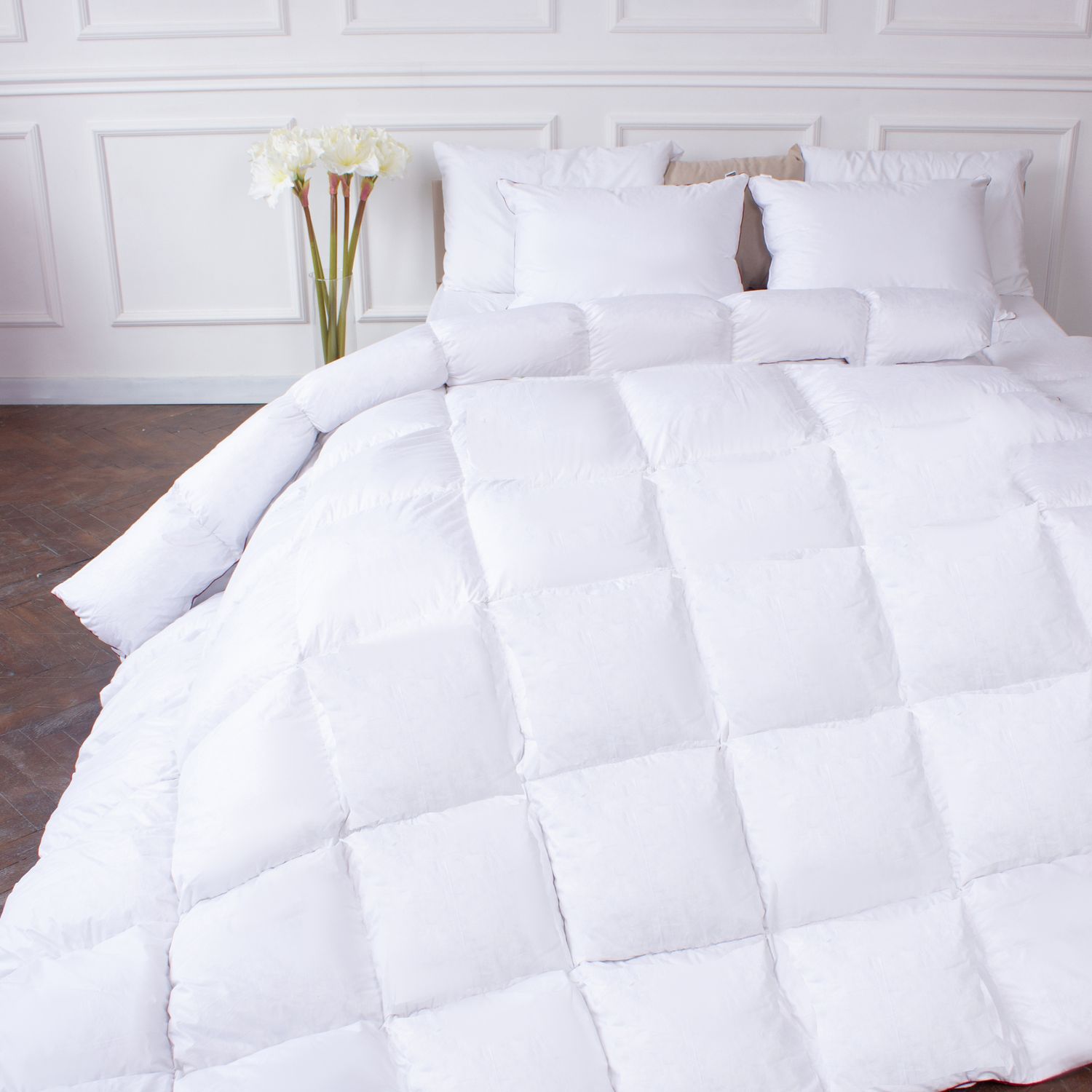 Одеяло пуховое MirSon DeLuxе 030, полуторное, 205x140, белое (2200000003621) - фото 1