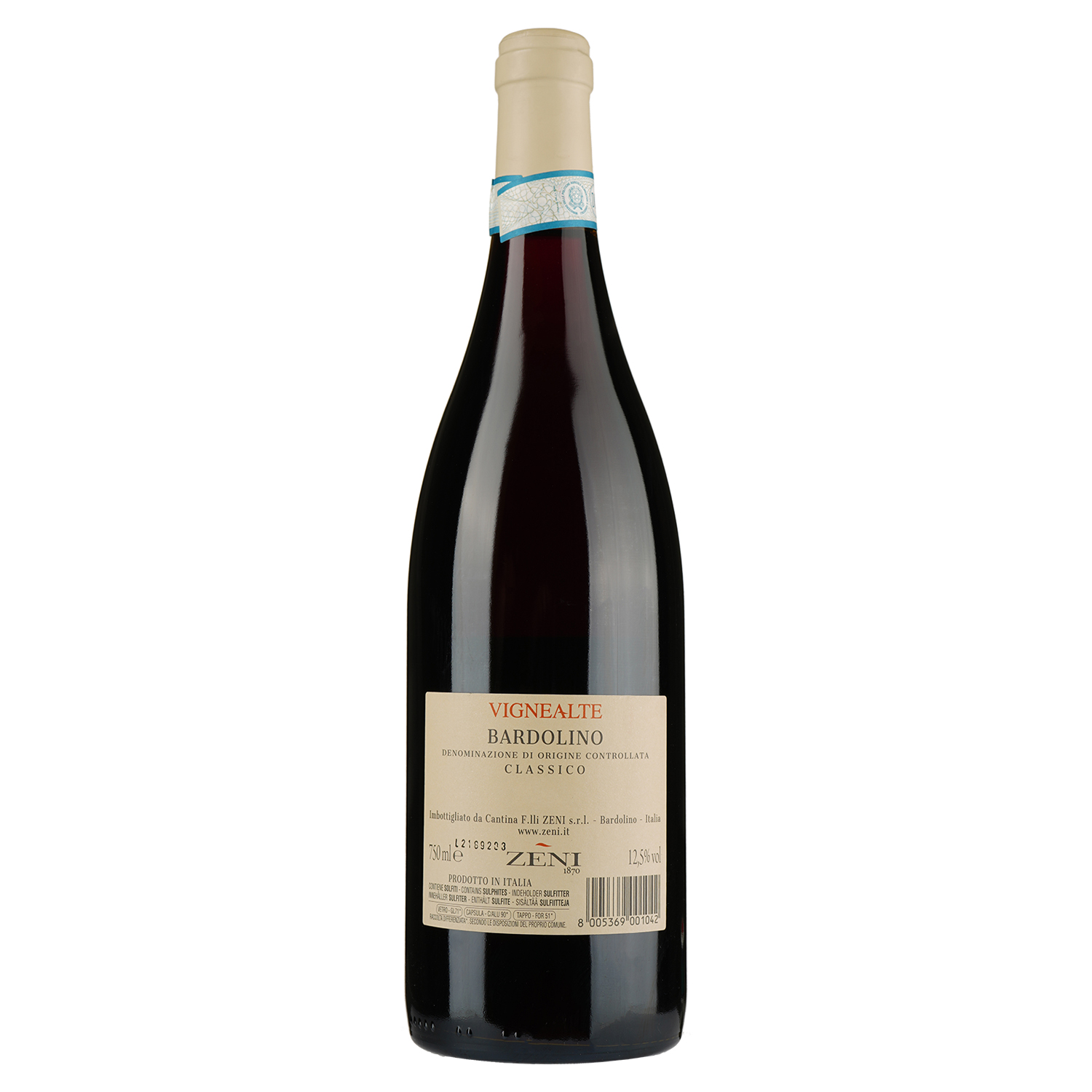 Вино Zeni Bardolino Classico, 12,3%, 0,75 л - фото 2