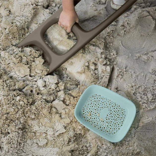 Лопатка Quut Scoppi с ситом для песка и снега серая/голубая (170228) - фото 3