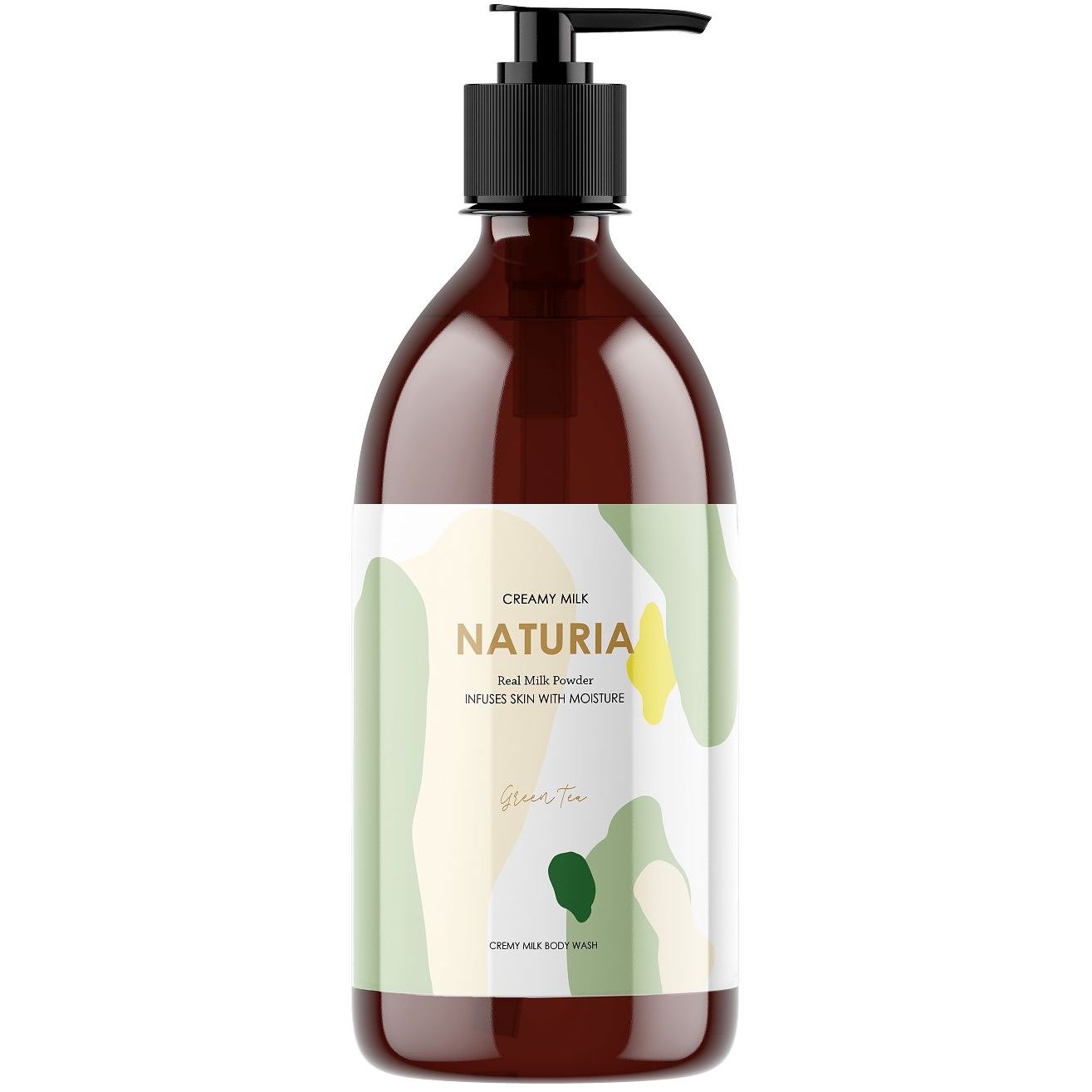 Гель для душу Naturia Creamy Milk Body Wash Green tea Зелений чай, 750 мл - фото 1