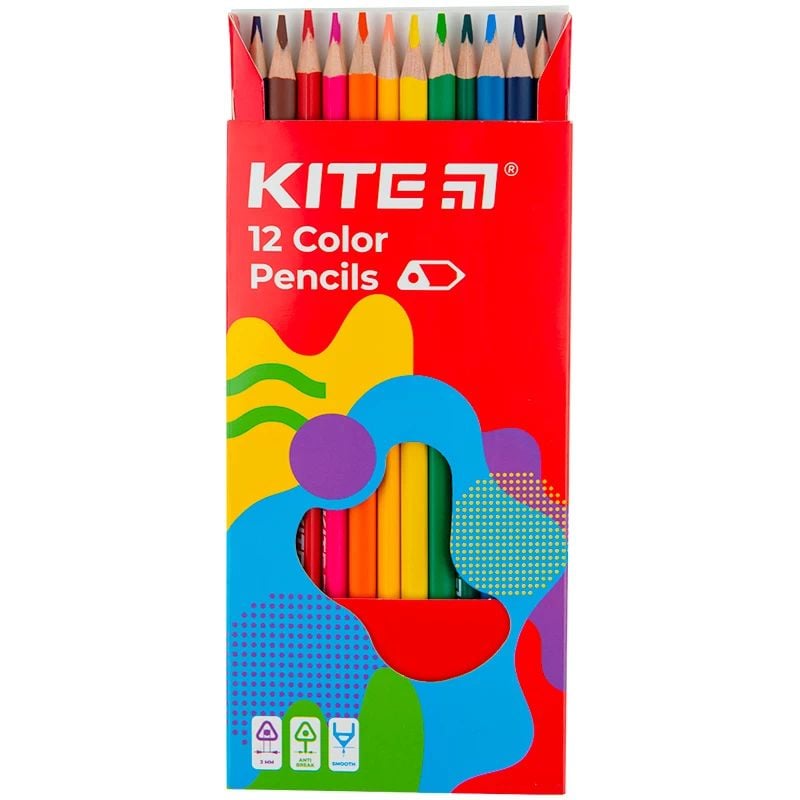 Кольорові олівці Kite Fantasy тригранні 12 шт. (K22-053-2) - фото 2