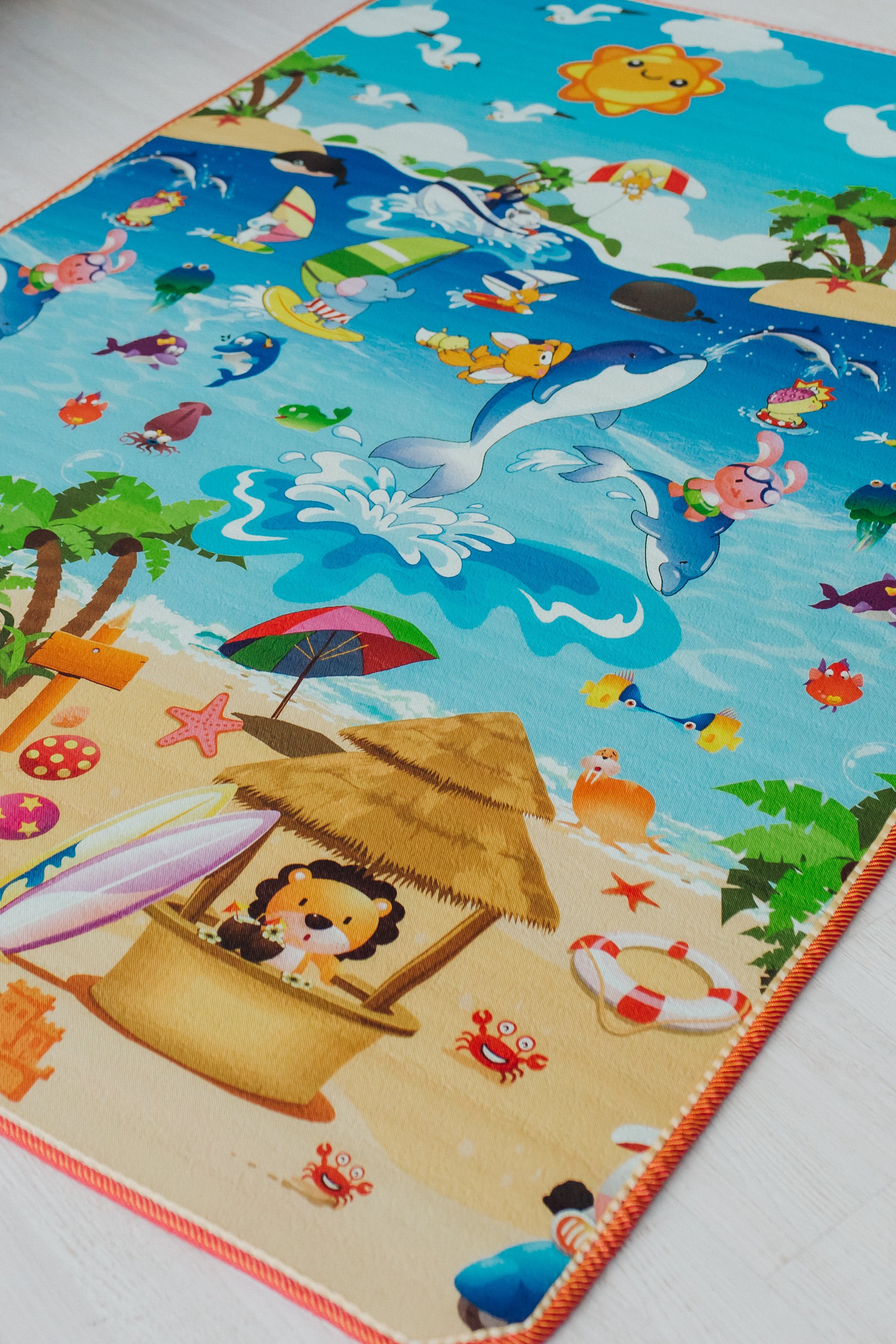 Дитячий двосторонній килимок Limpopo Динозаври та Пляжний сезон, 120х180 см (LP014-120) - фото 5
