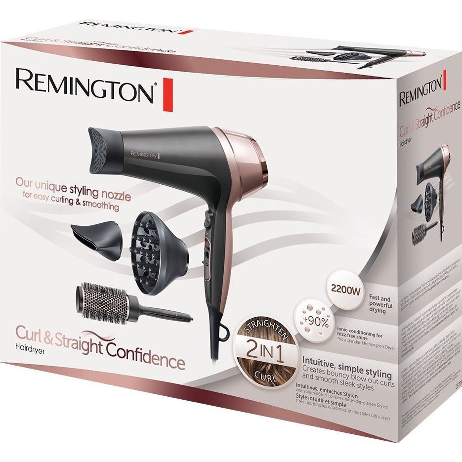 Фен Remington Curl & Straight Confidence D5706 чорно-бежевий - фото 5