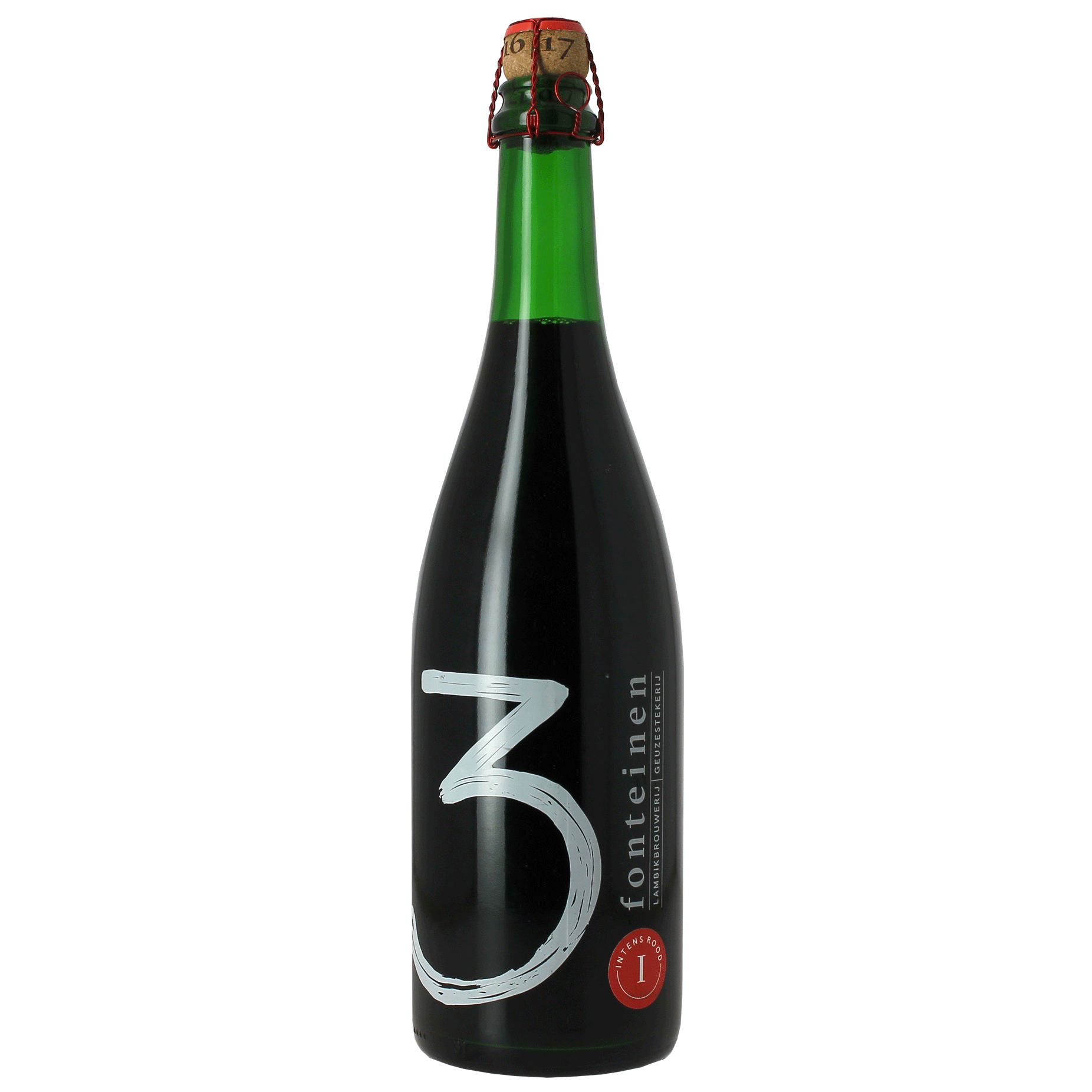 Пиво 3 Fonteinen Intens Rood, темное, нефильтрованное, 6,8 %, 0,375 л - фото 1