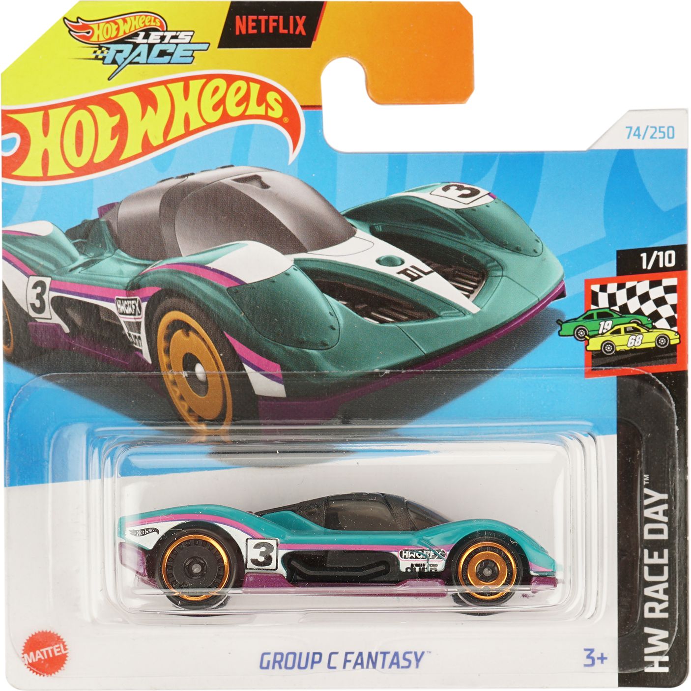 Базовая машинка Hot Wheels HW Race Day Group C Fantasy голубая (5785) - фото 1