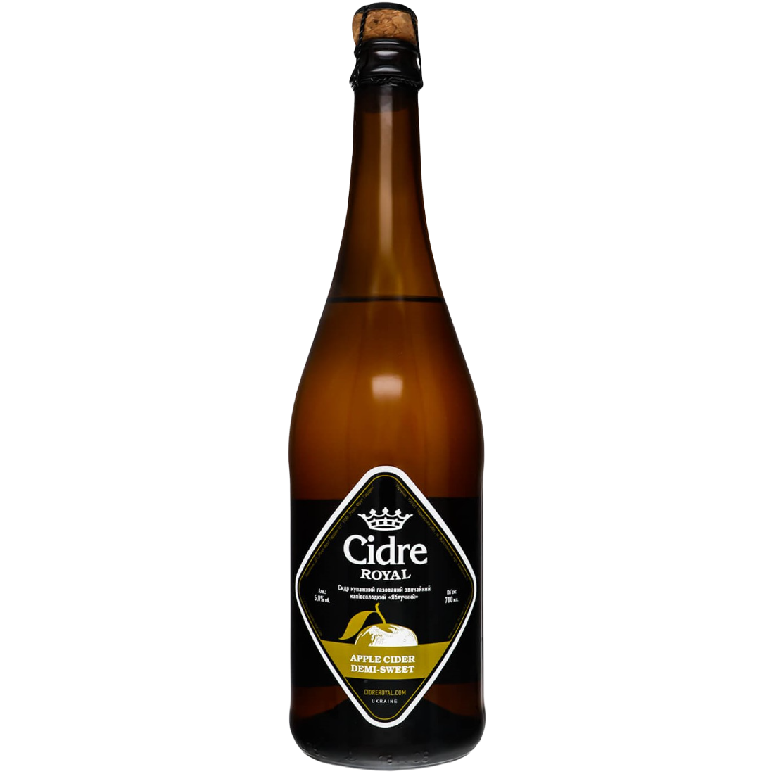 Сидр Cidre Royal Яблочный, полусладкий, 5%, 0,7 л (635758) - фото 1