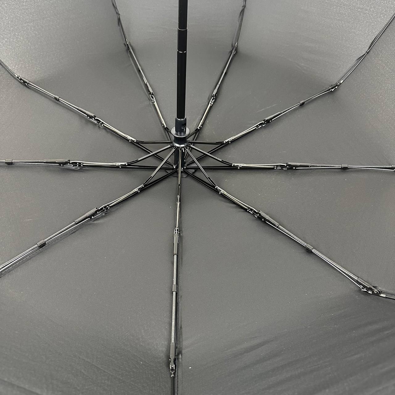 Женский складной зонтик полный автомат Frei Regen 94 см черный - фото 4