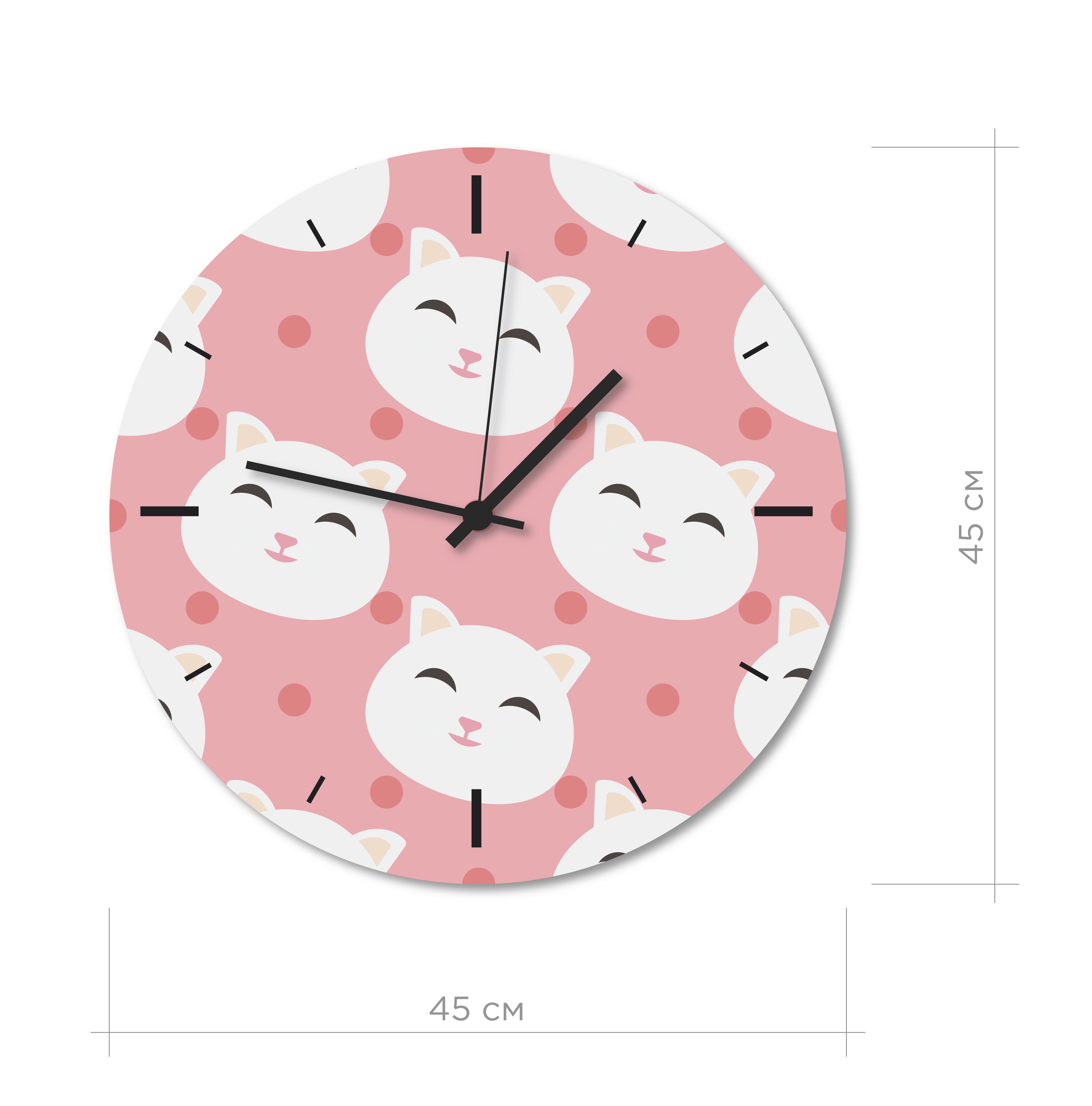 Настенные часы Art-Life Collection, 45x45 см, розовый (1 Pvh 23 45x45) - фото 1