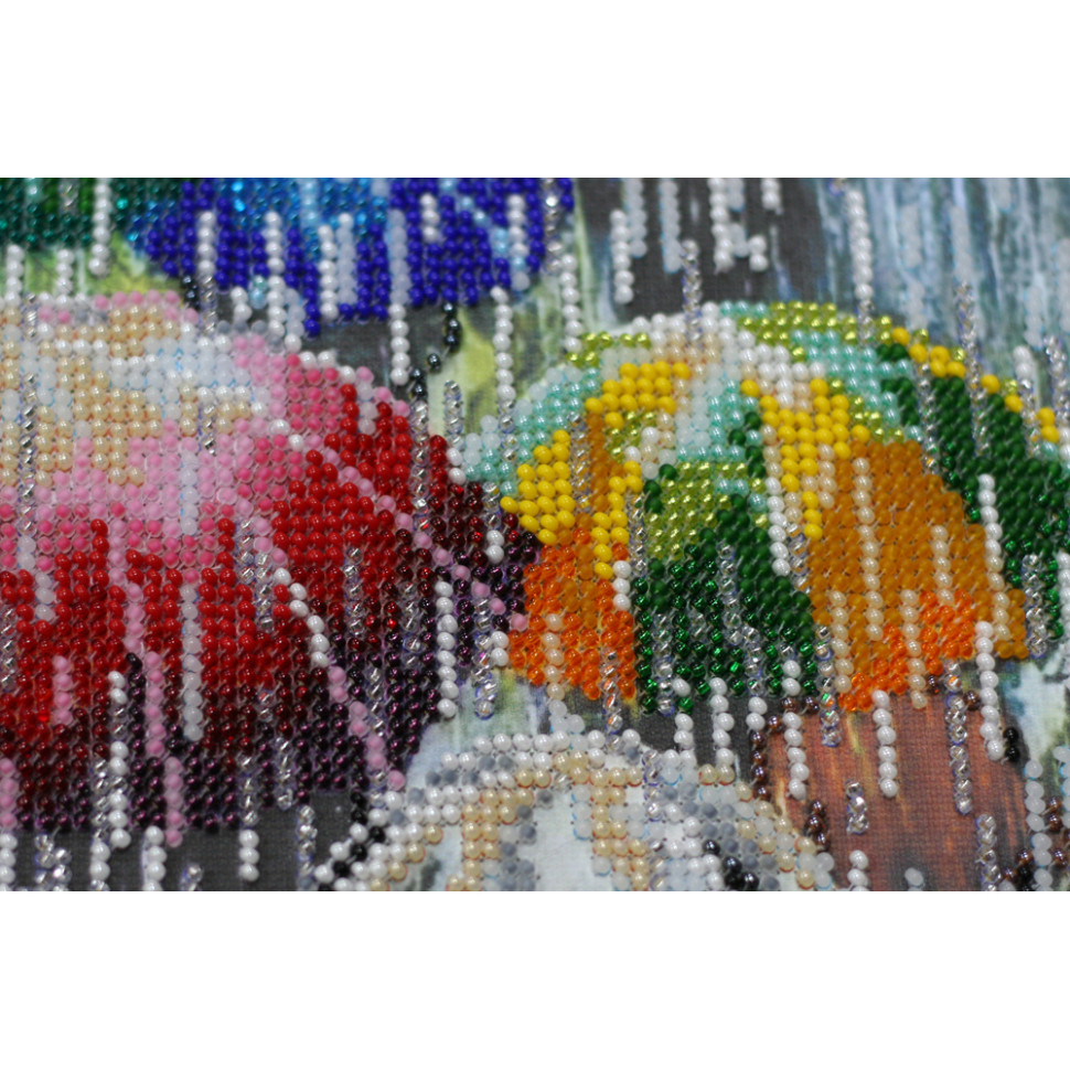 Набор для вышивки бисером Abris Art Веселые зонтики AB-434 40х20 см - фото 3