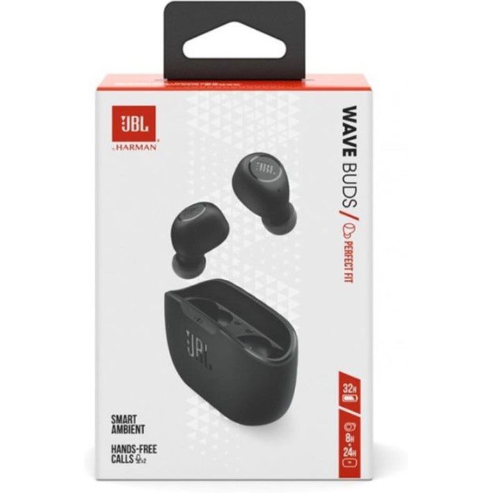 Навушники бездротові JBL Wave Buds Bluetooth 5.2 TWS Black - фото 7