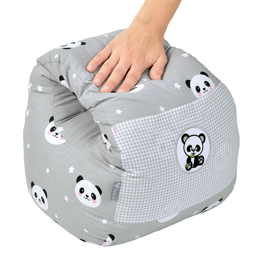 Подушка для годування Papaella Mini Панда, 28х30 см, сірий (8-31999) - фото 9