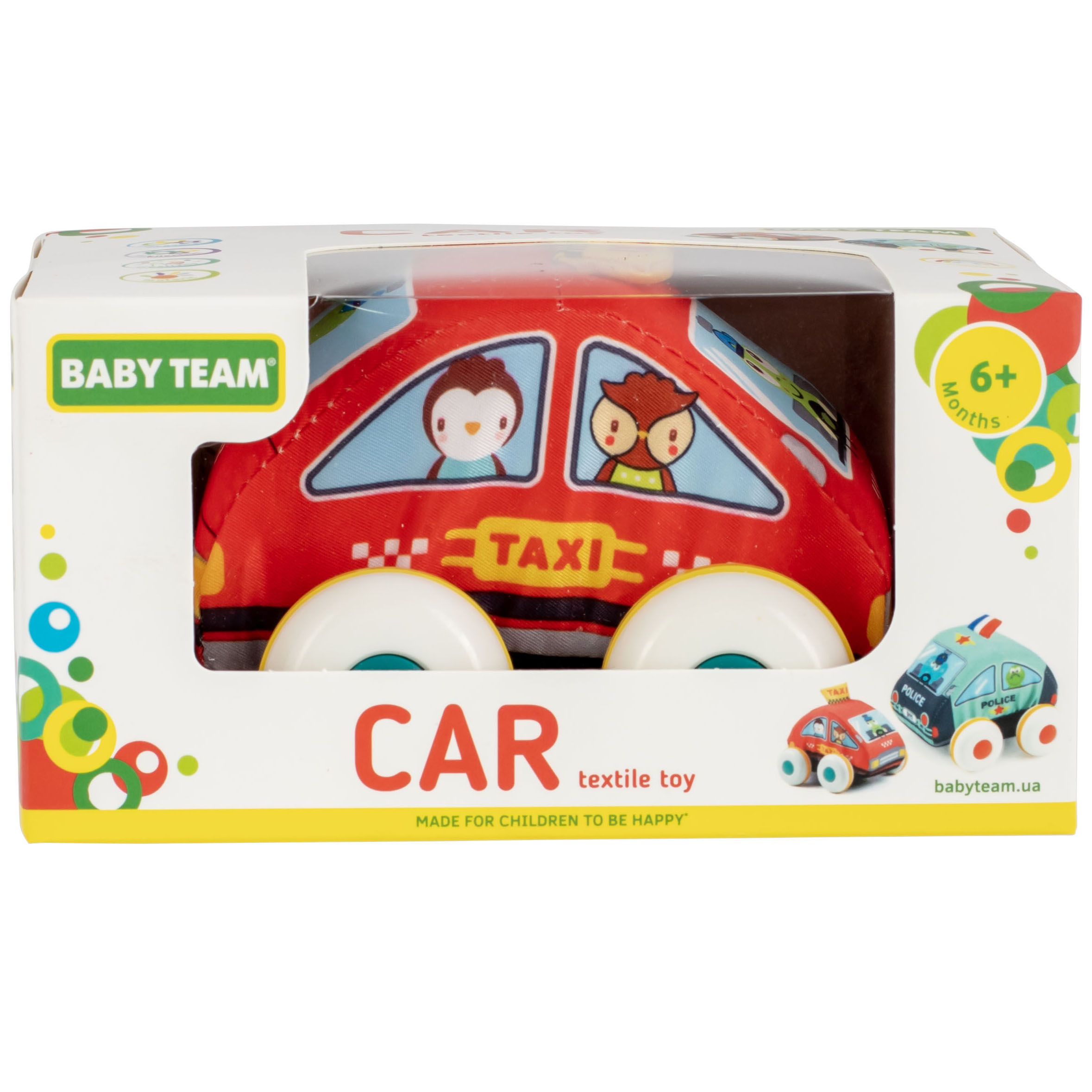 Игрушка текстильная Baby Team Машинка Такси (8420) - фото 3