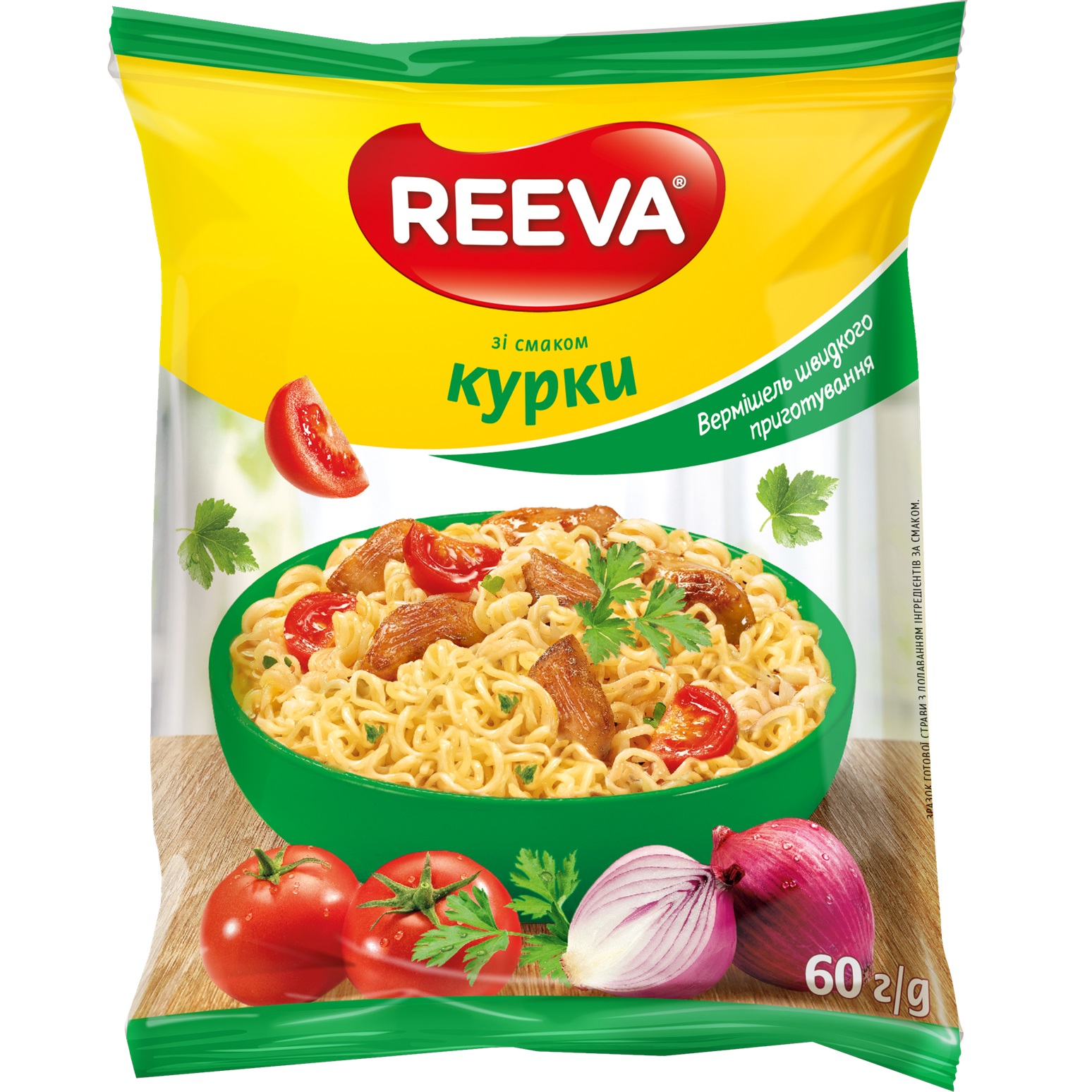 Набор: вермишель Reeva быстрого приготовления со вкусом курицы 60 г + со вкусом грибов 60 г + со вкусом курицы 85 г - фото 2