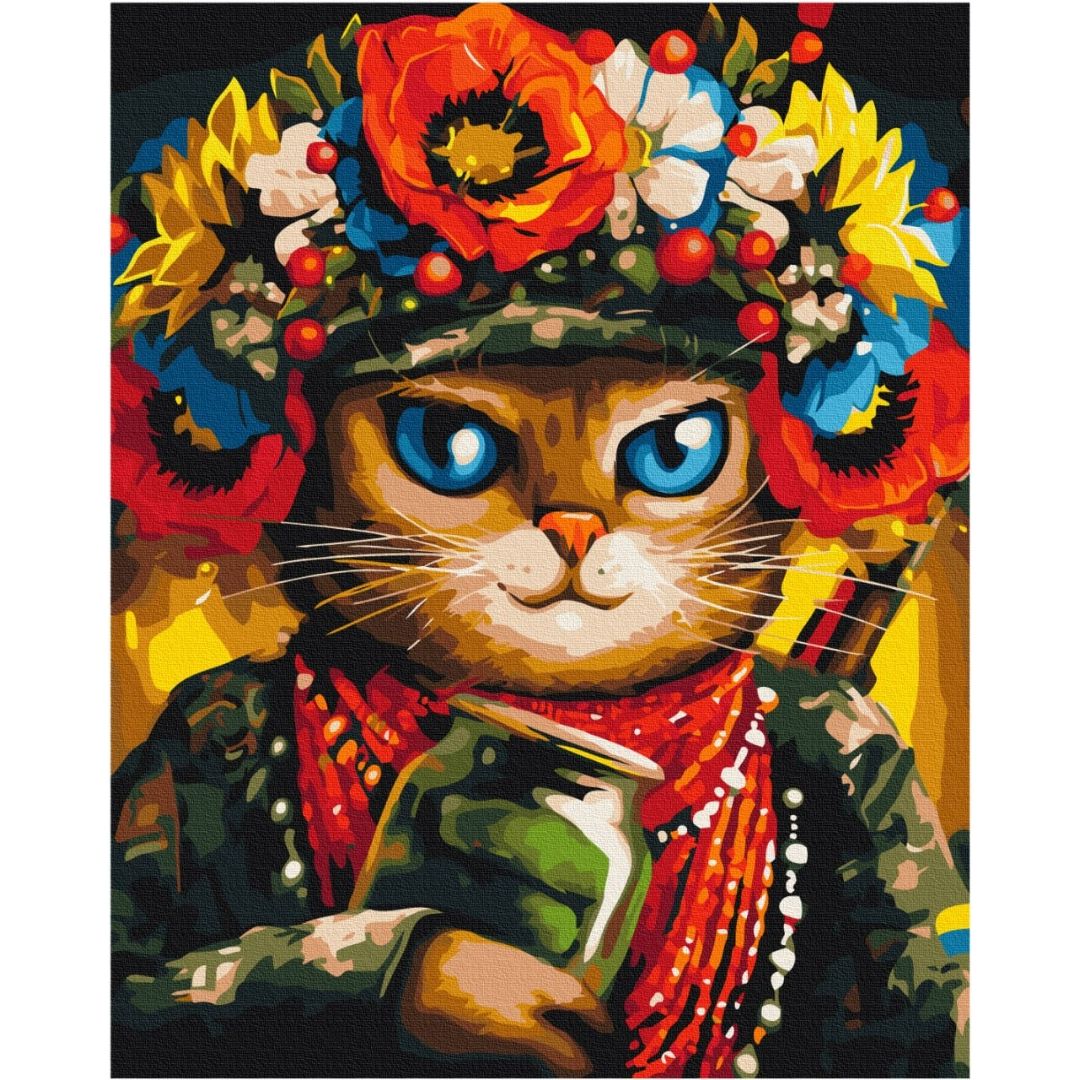 Картина по номерам Кошка Защитница Марианна Пащук Brushme 40x50 см разноцветная 000221349 - фото 1