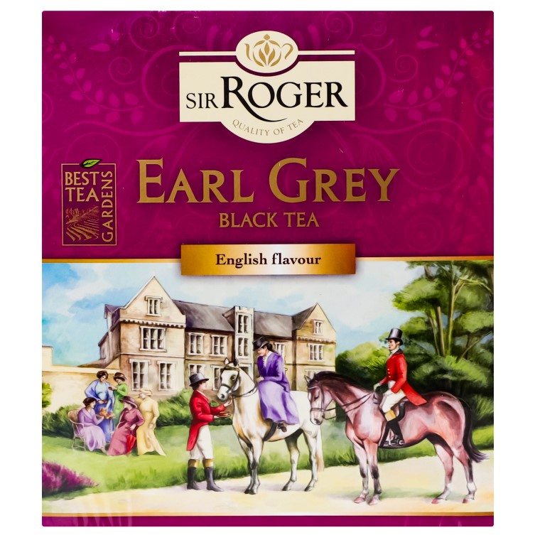 Чай чорний Sir Roger Earl Grey, 100 г (50 шт. х 2 г) (895576) - фото 1