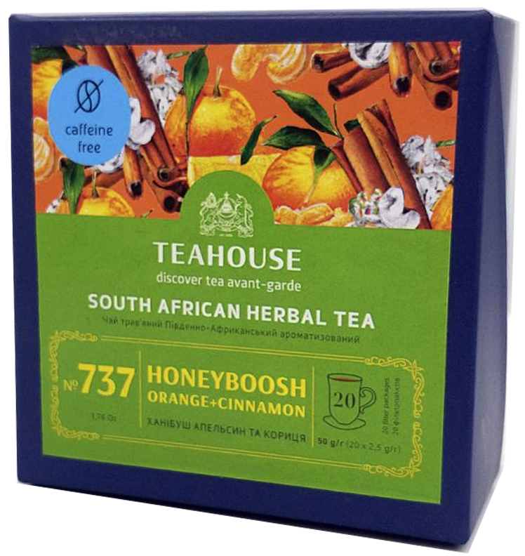 Чай травяной Teahouse Ханибуш Апельсин и корица 20 шт. x 2.5 г - фото 2