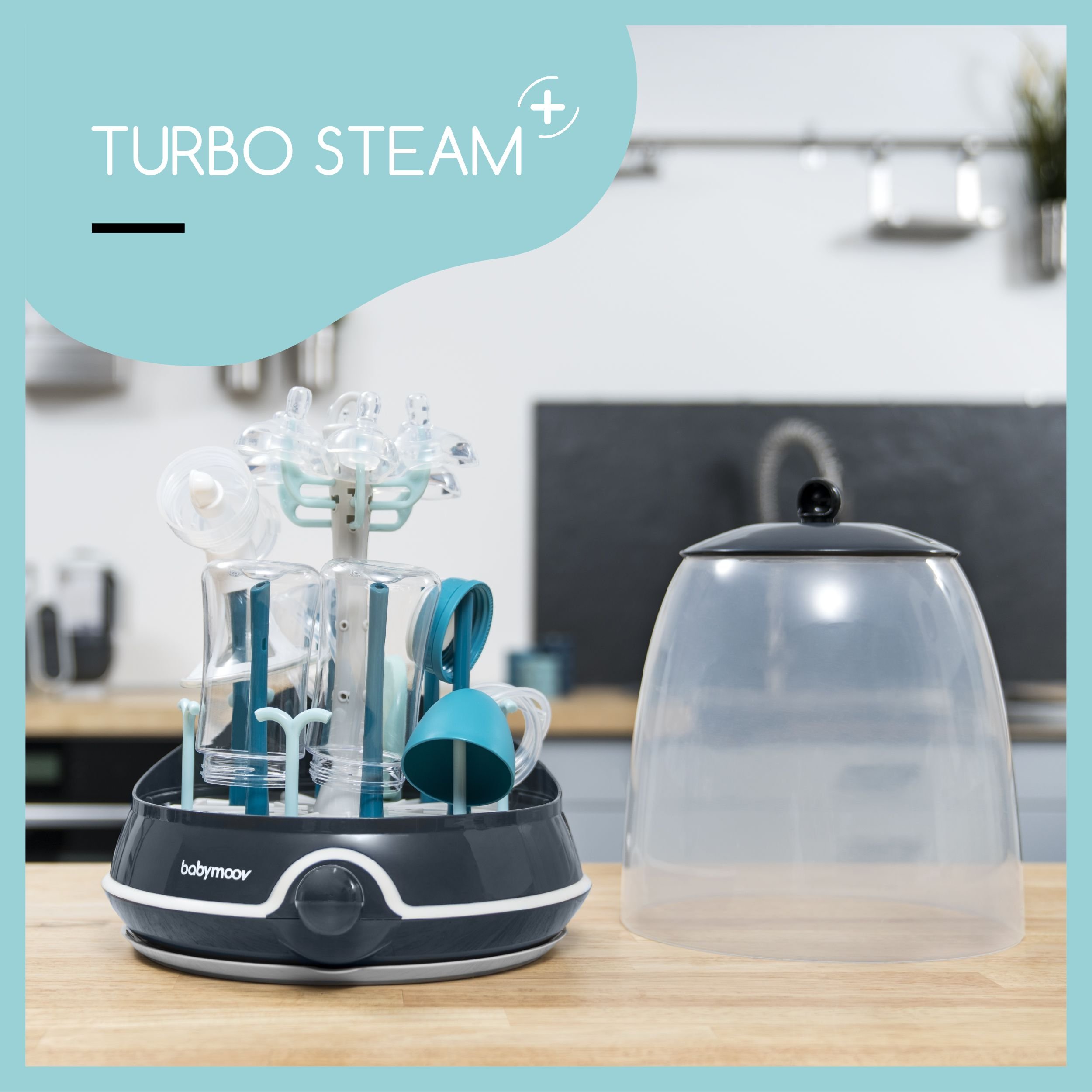 Стерилізатор Babymoov Turbo steam sterilizer синій (A003110) - фото 7