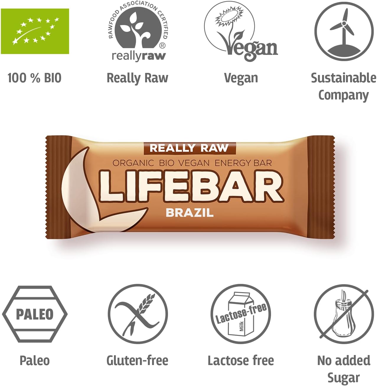 Батончик Lifefood Lifebar энергетический с бразильским орехом органический 47 г - фото 4