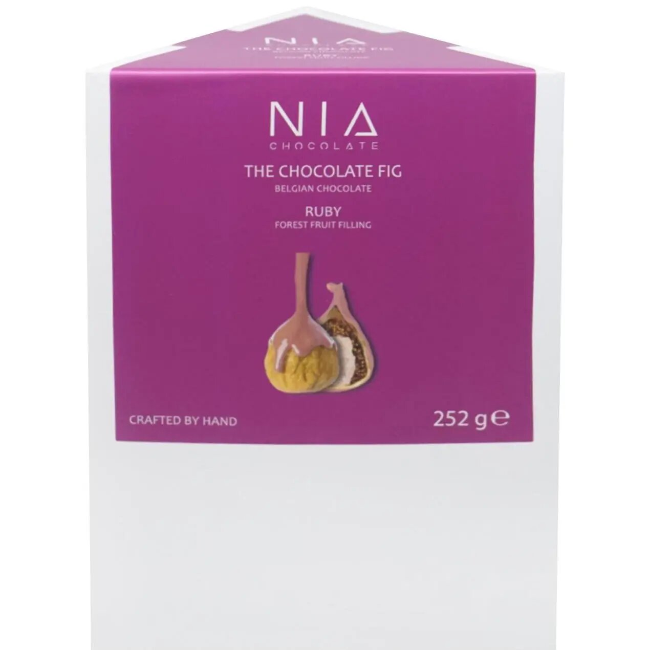 Цукерки Nia Chocolate Інжир у рожевому шоколаді з начинкою з лісових фруктів з ароматом бренді 252 г - фото 1