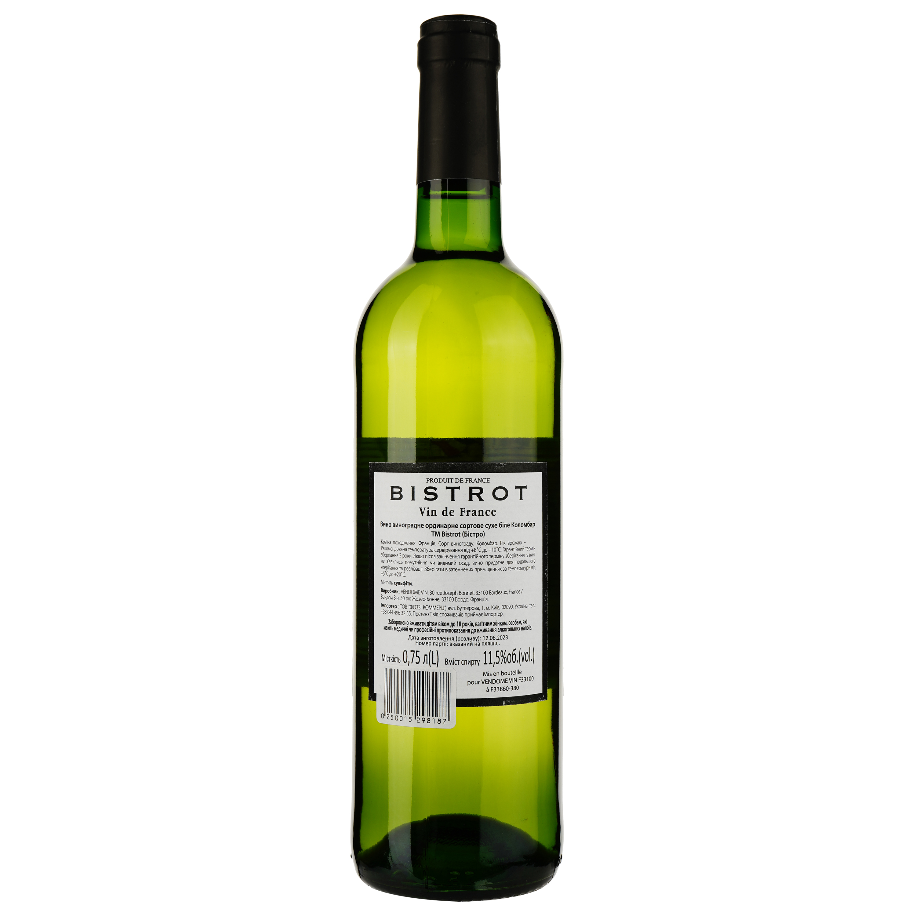 Вино Bistrot Colombard біле сухе 0.75 л - фото 2