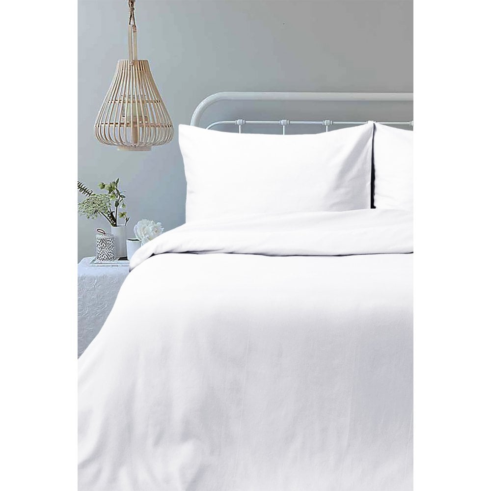 Комплект постільної білизни Iris Home Готель Ranforce White, ранфорс, євростандарт, білий (svt-2000022284011) - фото 1