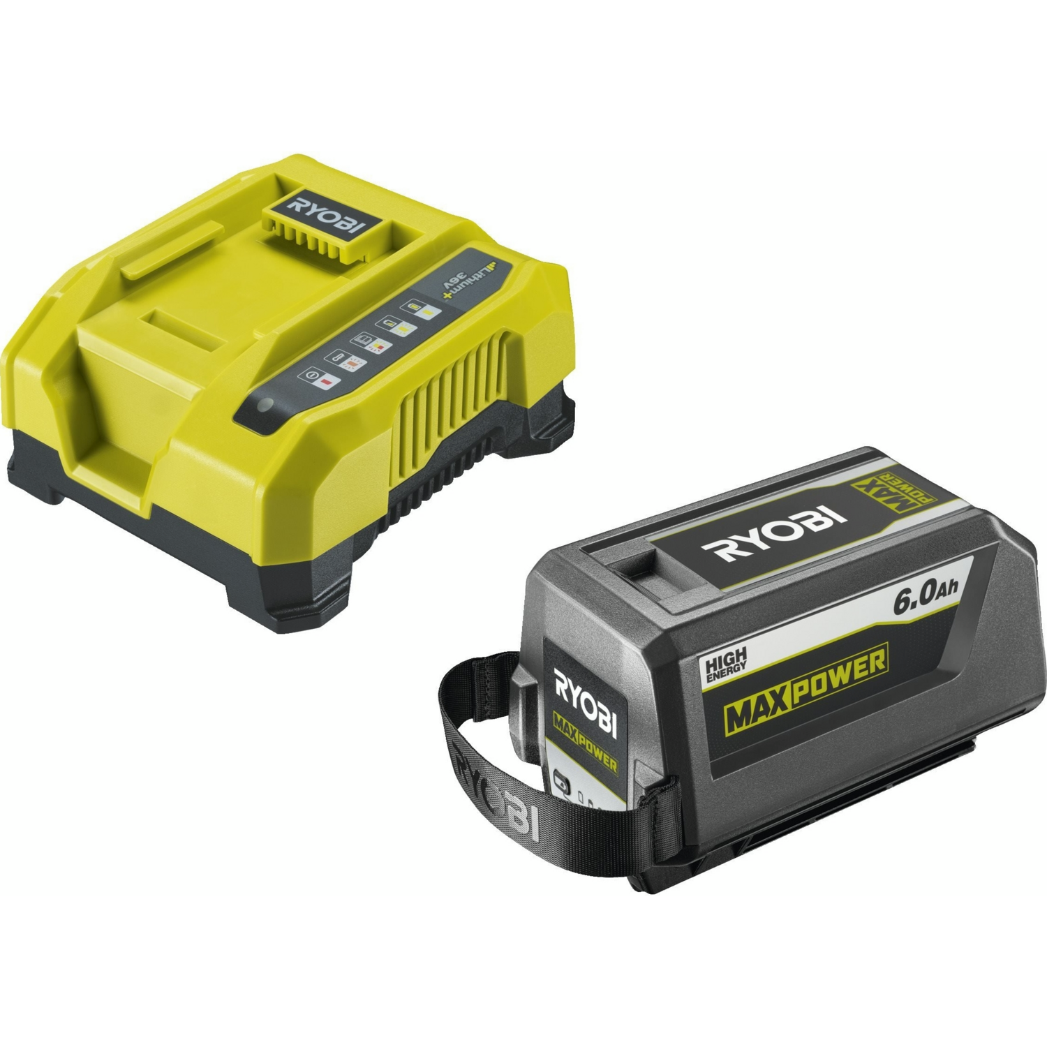 Набір акумулятора та зарядного пристрою Ryobi Max Power швидкозарядний RY36BK60B-160 36В 6А (5133005977) - фото 1