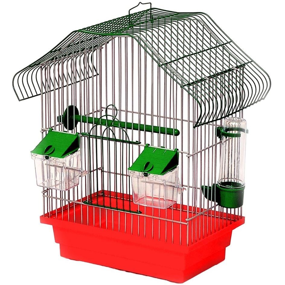 Клітка для птахів Лорі Малий Китай, цинк, 28х18х40 см, в ассортименті - фото 3