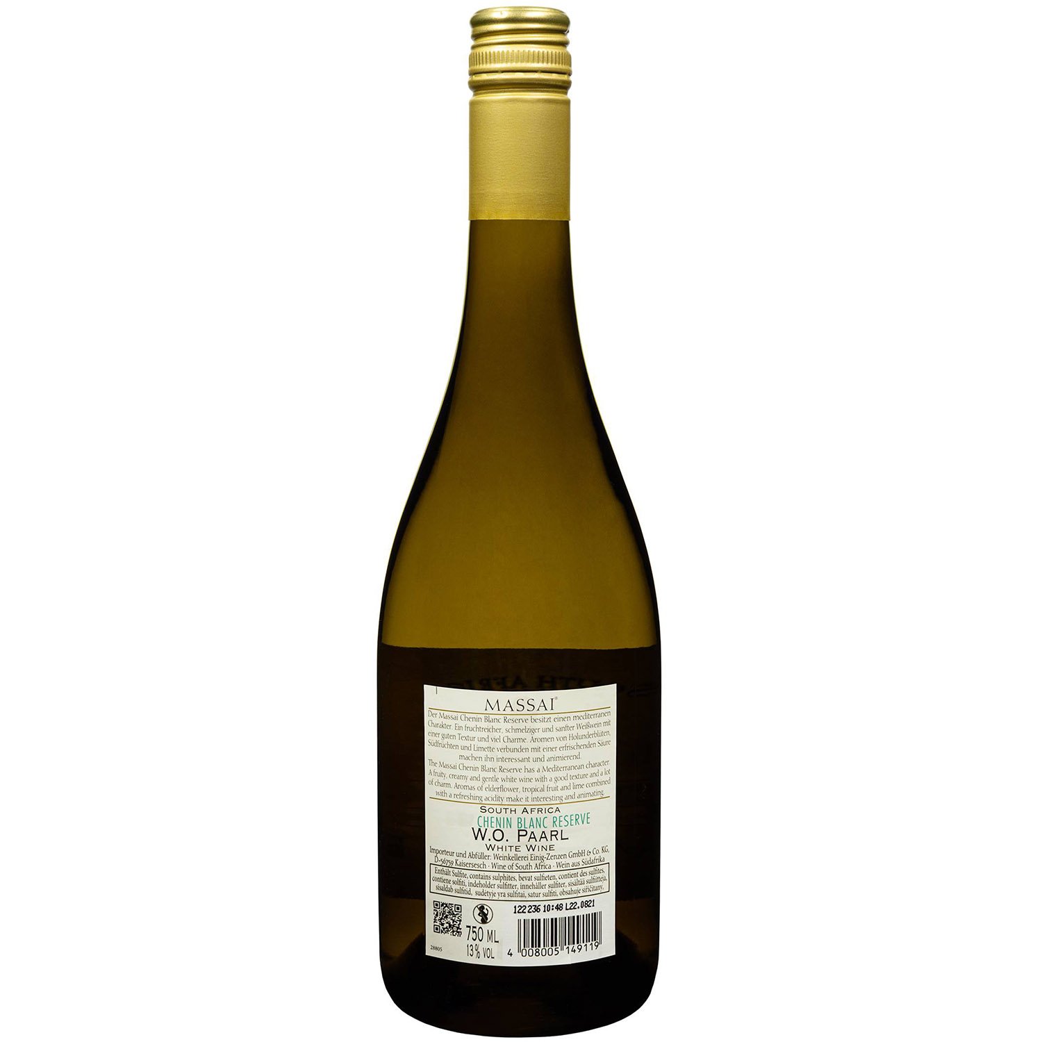 Вино Massai Chenin Blanc Reserve, белое, сухое, 0,75 л - фото 2