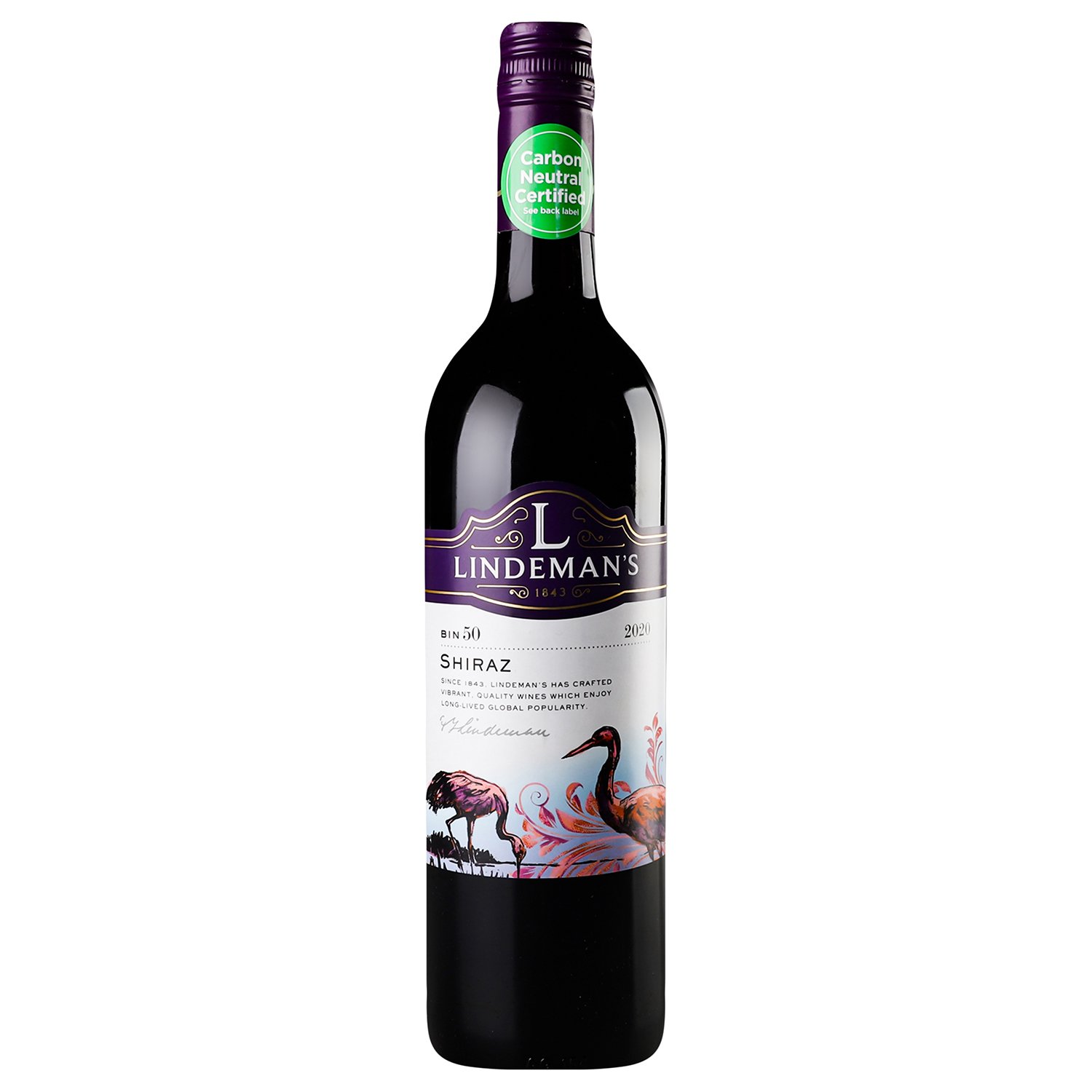 Вино Lindemans Bin 50 Shiraz красное сухое 0.75 л - фото 1
