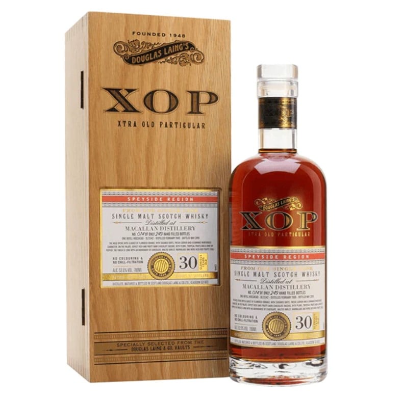 Виски Douglas Laing XOP Macallan 1990 30 yo Single Malt Scotch Whisky 44.4% 0.7 л в деревянной коробке - фото 1