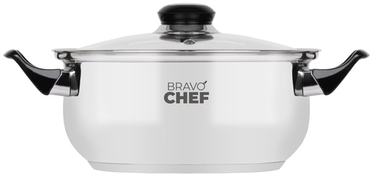 Кастрюля Bravo Chef, с крышкой и бакелитовыми ручками, 24 см, 4,5 л (BC-2002-24) - фото 2
