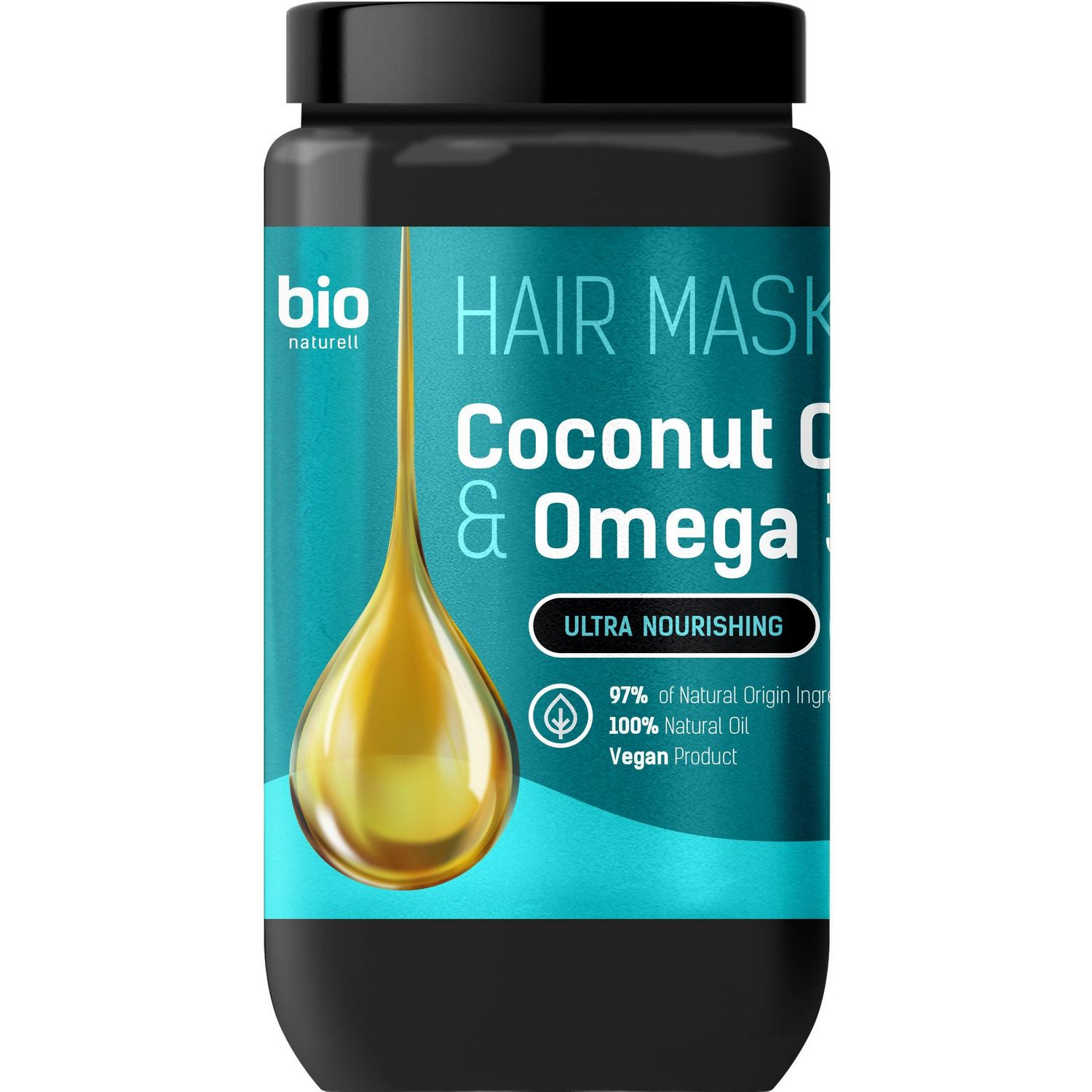 Маска для волосся Bio Naturell Coconut Oil & Omega 3 Ультраживлення, 946 мл - фото 1