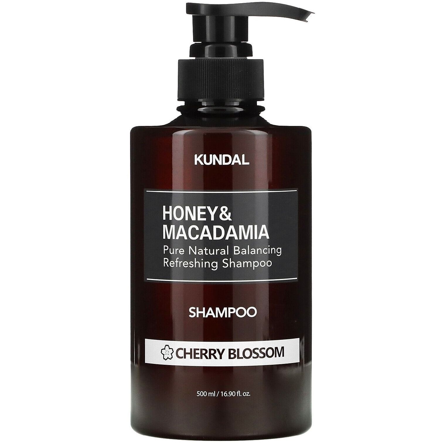 Шампунь для волос Kundal Honey & Macadamia Cherry Blossom с ароматом цветущей вишни безсульфатный 500 мл - фото 1