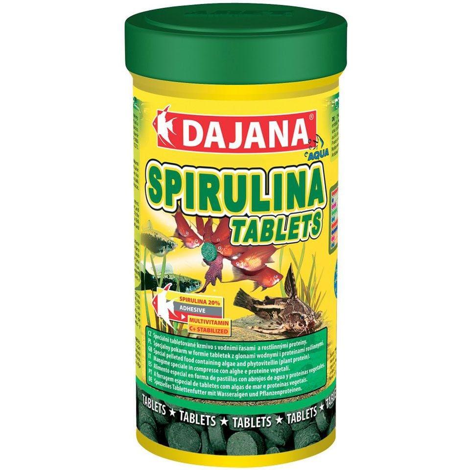 Корм Dajana Spirulina Tablets для всех рыб в таблетках 50 г - фото 1