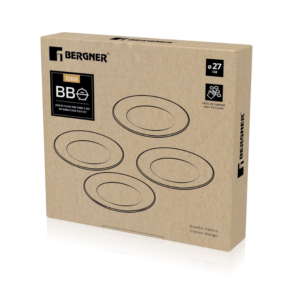 Столовый сервиз для стейков Bergner BBQ 4 предмета (BG-50106-BK) - фото 5