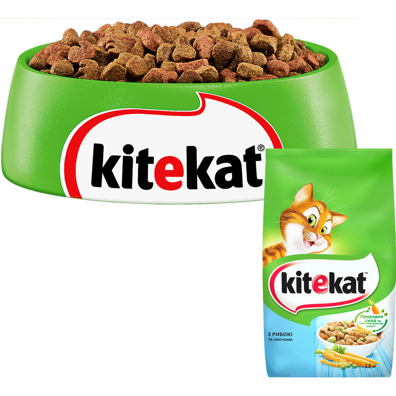 Сухой корм для кошек Kitekat, рыба с овощами, 1,8 кг - фото 3