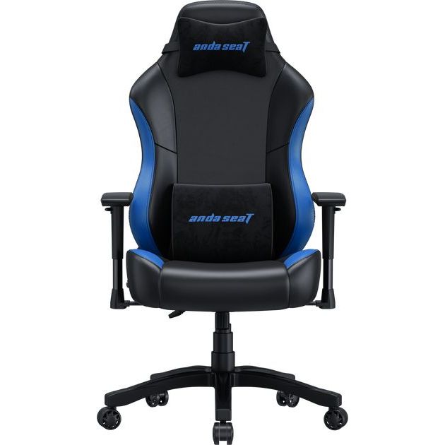 Кресло игровое Anda Seat Luna Color Size L Black/Blue PVC - фото 1