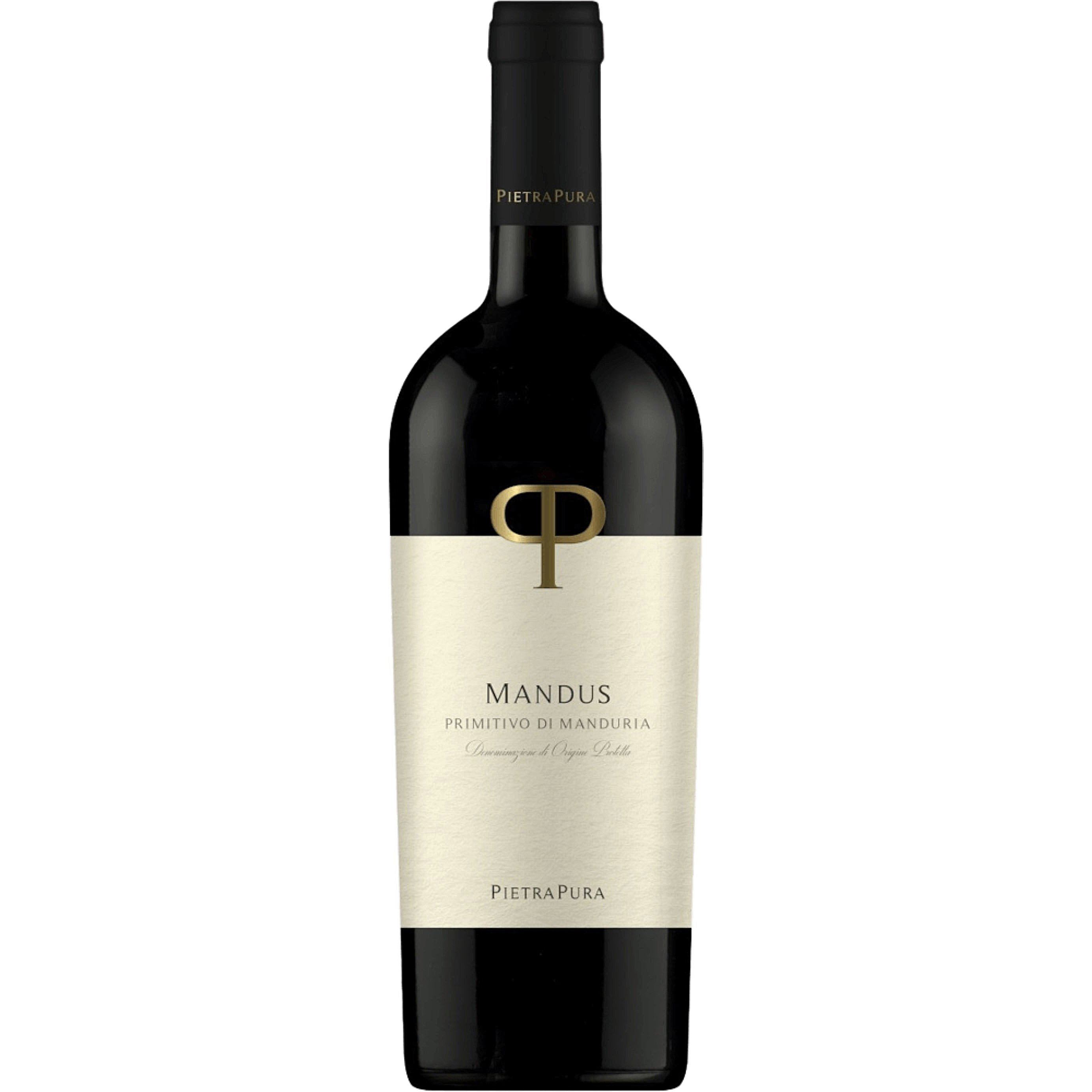 Вино Pietra Pura Mandus Primitivo Di Manduria красное сухое 0.75 л - фото 1
