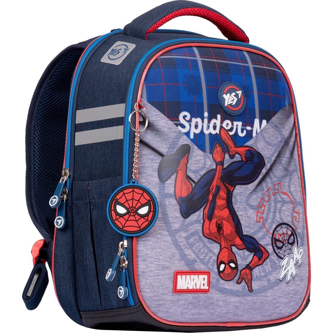 Рюкзак каркасний Yes H-100 Marvel.Spiderman, синій з сірим (552139) - фото 2