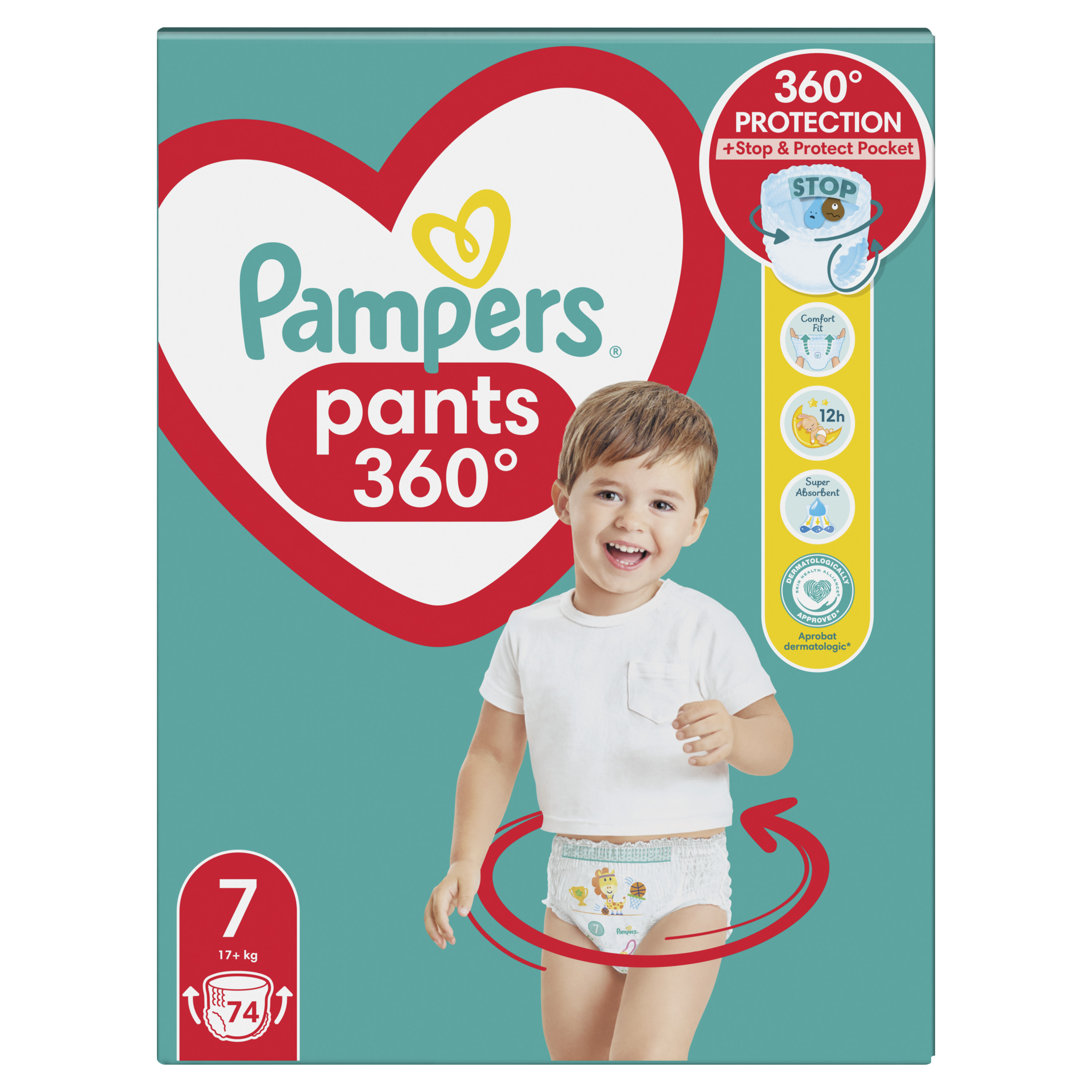 Підгузки-трусики Pampers Pants одноразові 7 (17+ кг) 74 шт. - фото 3