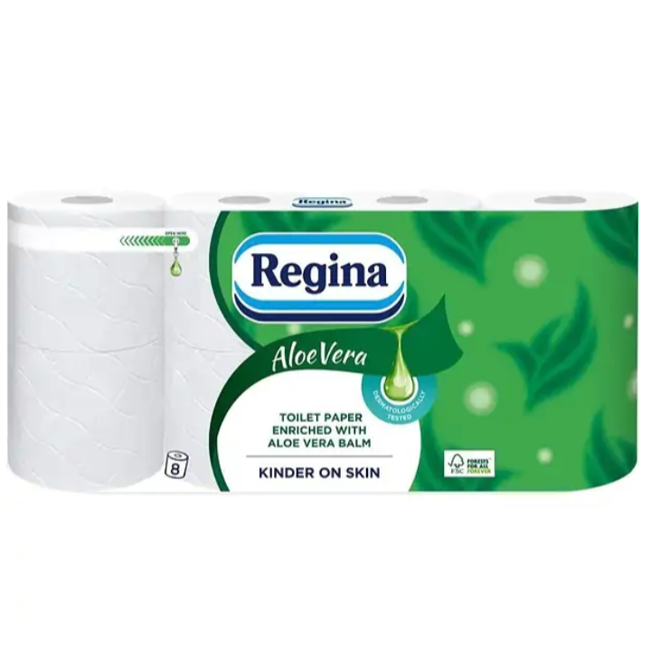 Туалетний папір Regina Aloe Vera, тришаровий, 8 рулонів (416855) - фото 1