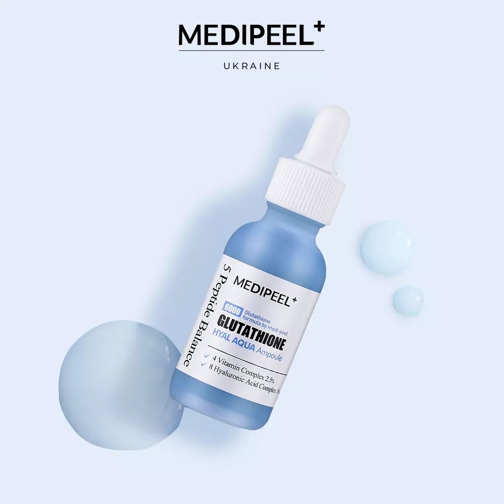 Сироватка для обличчя Medi-Peel Glutathione Hyal Aqua Ampoule зволожувальна вітамінна для сяйва шкіри 30 мл - фото 4