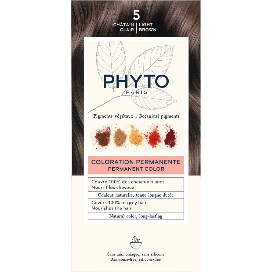 Крем-краска для волос Phyto Phytocolor, тон 5 (светлый шатен), 112 мл (РН10020) - фото 1